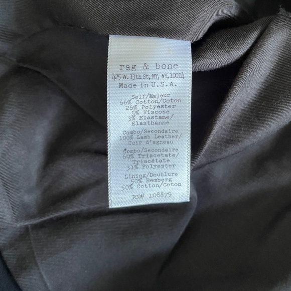 Rag & bone tweed mini skirt with leather trim size 2 - Picture 6 of 10